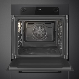Встраиваемый духовой шкаф SMEG/ Встраиваемый духовой шкаф SMEG, 60 см, Musa, 60-250 градусов, LED-дисплей DigiScreen, галогенная подсветка, паровая очистка, 8 режимов, поворотные переключатели/сенсорные кнопки, полезный объем 70 л, энергоэффективность А, 
