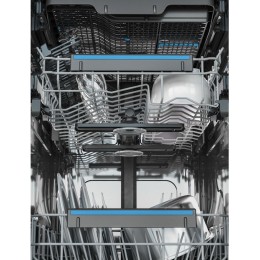 Встраиваемая посудомоечная машина Electrolux EEG63410L, 10 комплектов, 44.6x55x82 см, черная, сенсорное управление, 8 программ, конденсационная сушка, индикация на полу.