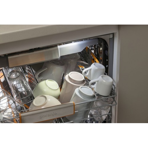 Посудомоечная машина Gorenje встраиваемая на 16 комплектов с инверторным мотором, Wi-Fi и AquaStop, уровень шума 38 дБ, энергоэффективность А+++