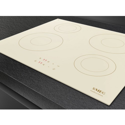 Встраиваемая индукционная варочная панель SMEG SI2641DP, 60 см, кремовая - Купить в интернет-магазине