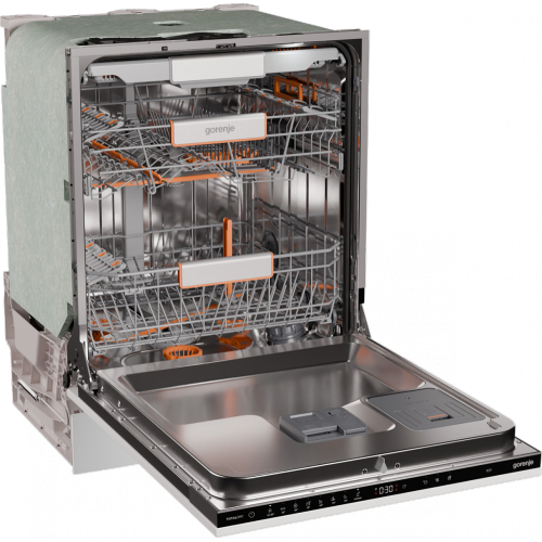 Посудомоечная машина Gorenje встраиваемая на 16 комплектов с инверторным мотором, Wi-Fi и AquaStop, уровень шума 38 дБ, энергоэффективность А+++