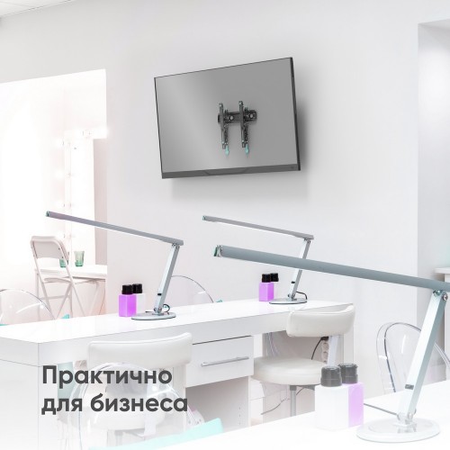 Кронштейн ONKRON для телевизоров 32-70 с наклоном 12°, макс. вес 68,2 кг, установка на стену 35-145 мм, уровень в комплекте