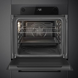 Встраиваемый духовой шкаф SMEG/ Встраиваемый духовой шкаф SMEG, 60 см, Musa, пиролиз, 30-280 градусов, LCD-дисплей CompactScreen, галогенная подсветка, 10 режимов, поворотные переключатели, ECO-функция с пониженным энергопотреблением, полезный объем 70 л,