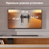 Кронштейн ONKRON для телевизоров 32-65 | Наклон 0º, Поворот 0º, Макс. 400x400, Черный, до 50кг
