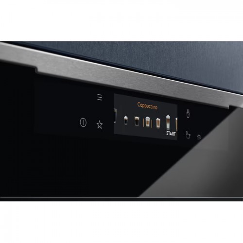 Встраиваемая кофемашина ELECTROLUX с сенсорным управлением - автоматическая, цвет нержавеющая сталь и черный