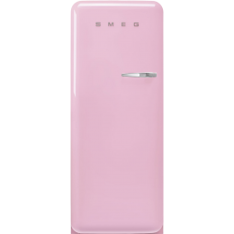 Холодильник SMEG FAB28LPK6, 270 л, однокамерный, морозильная камера, инверторный компрессор, LED освещение, розовый, стиль 50-х.