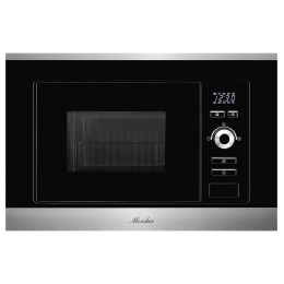Встраиваемая микроволновая печь MONSHER MMH 201 BX, 20 л, 1000 Вт, 8 программ, черная, нержавеющая сталь.