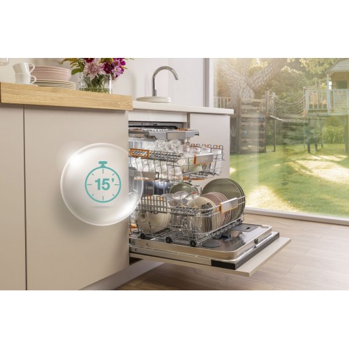 Посудомоечная машина Gorenje встраиваемая на 16 комплектов с инверторным мотором, Wi-Fi и AquaStop, уровень шума 38 дБ, энергоэффективность А+++