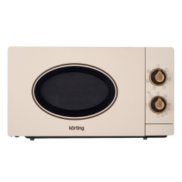 Микроволновая печь Korting KMO 815 RB, 20 л, ретро, гриль, разморозка, таймер, цвет слоновая кость/бронза