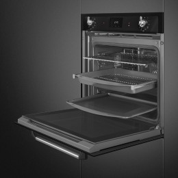 Встраиваемый духовой шкаф SMEG SOP6900TN, 60 см, черный, 9 функций, пиролиз.