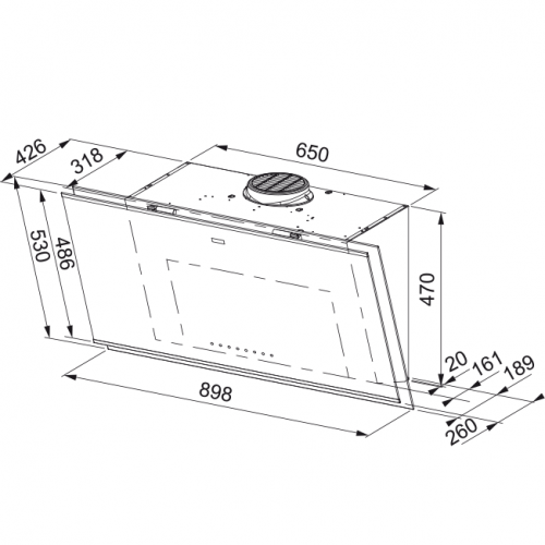 Вытяжка Franke FMY PRO 907 BK/BK MATT - Наклонная черная матовая вытяжка 900 мм, 880 м3/час, LED с диммером