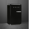 Холодильник SMEG/ Холодильник SMEG, отдельностоящий, стиль 50-х, однокамерный, внутренняя морозильная камера, объем 122 л, стандартный компрессор, энергоэффективность D, дверной упор слева, цвет черный
