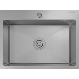 GRANFEST METAL 6045 inox 1 чаша 550x350x205 врезной монтаж