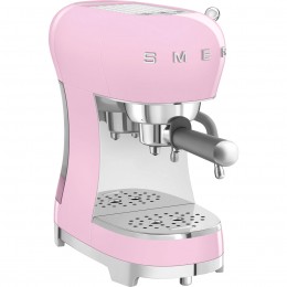 Ручная кофемашина Smeg, стиль 50-х, регулируемая температура кофе, давление 15 бар, емкость контейнера для воды 1.1 л, цвет розовый