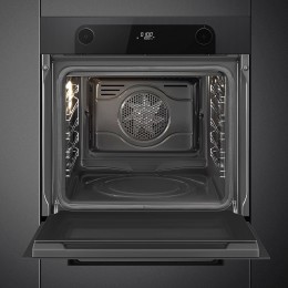Встраиваемый духовой шкаф SMEG/ Встраиваемый духовой шкаф SMEG, 60 см, Musa, пиролиз, 30-280 градусов, LCD-дисплей CompactScreen, галогенная подсветка, 10 режимов, поворотные переключатели, ECO-функция с пониженным энергопотреблением, полезный объем 70 л,