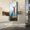 Кронштейн ONKRON для ТВ 42-110 дюймов, наклон -5°/+15°, поворот ±90°, макс. нагрузка 100 кг, черный, от стены 103-1030 мм