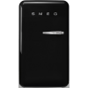 Холодильник SMEG/ Холодильник SMEG, отдельностоящий, стиль 50-х, однокамерный, внутренняя морозильная камера, объем 122 л, стандартный компрессор, энергоэффективность D, дверной упор слева, цвет черный