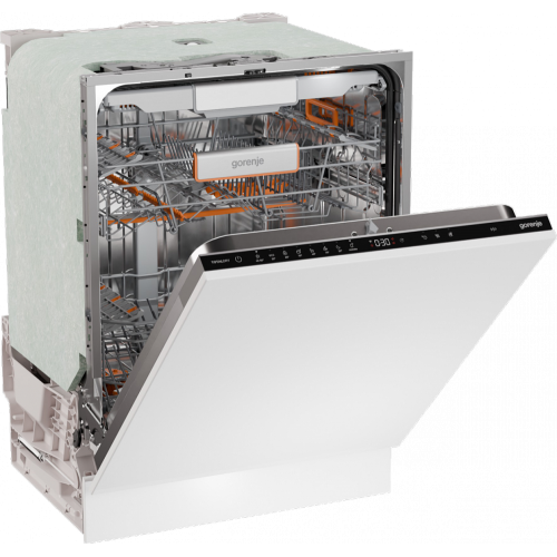 Посудомоечная машина Gorenje встраиваемая на 16 комплектов с инверторным мотором, Wi-Fi и AquaStop, уровень шума 38 дБ, энергоэффективность А+++