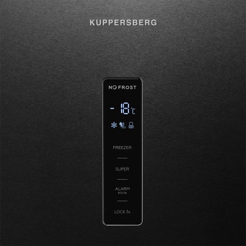 Морозильная камера Kuppersberg 304 л с No Frost и инверторным компрессором - ВхШхГ 185х60х65 см, электронное управление, LED дисплей и освещение, супер заморозка, класс A+