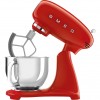 Планетарный миксер SMEG, стиль 50-х г.г., мощность 1000 Вт, объем чаши 4.8 л, 10 скоростей, цвет красный