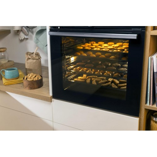 Встраиваемая электрическая духовка GORENJE, 77л, A+, сенсорный программатор IconLED, пиролитическая очистка, черный, 595x595 мм