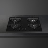 Варочная поверхность Smeg/ Варочная поверхность Smeg, газ, 60 см, Selezione, поворотные переключатели, чугунные решетки, 4 конфорки, газ-контроль, автоматический электроподжиг, материал поверхности стекло, цвет черный