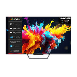 75", Ultra HD, QLED, 350Nit, Google TV, DVB-T2/C/S2, 2.0 ch Sound 15W*2 Dolby Atmos, 120Hz, 3 HDMI, 2 USB, Digital Audio Output, LAN, Composite output, CI, Выход для наушников, Central stand, 2025