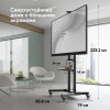 Мобильная стойка ONKRON для телевизоров 50-90 дюймов, с максимальной нагрузкой 90,9 кг, углом наклона -5° до +5°, высотой 1215-1680 мм, черная