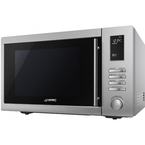 Микроволновая печь SMEG 25л с грилем, отдельно стоящая, нержавеющая сталь - купить в интернет-магазине