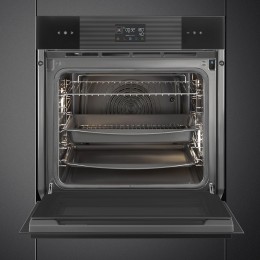 Духовой шкаф SMEG SOP6102S2PB3, 68 л, 12 программ, с паром, черный