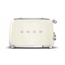 Тостер Smeg tsf03creu, 4 ломтика, кремовый, 6 уровней поджаривания, подогрев, размораживание, багель.