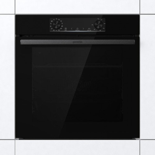 Встраиваемая электрическая духовка GORENJE, 77л, A+, сенсорный программатор IconLED, пиролитическая очистка, черный, 595x595 мм