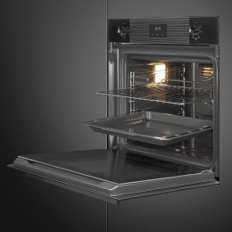 Встраиваемый духовой шкаф SMEG SF6100VB3RU, 60 см, 6 режимов, 70 л, ECO, 50-250°C, LED-дисплей.