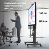 Мобильная стойка ONKRON для телевизоров 50-90 дюймов, с максимальной нагрузкой 90,9 кг, углом наклона -5° до +5°, высотой 1215-1680 мм, черная
