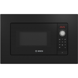 BOSCH BFL623MB3, встраиваемая микроволновая печь, черная, 800 Вт, 20 л, 5 ступеней мощности.