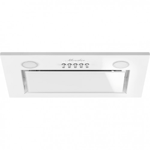 Встраиваемая вытяжка MONSHER 40 см, 750 м³/ч, 3 скорости, турбо, LED, белая/нержавеющая сталь
