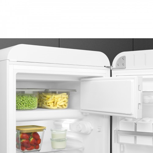 Холодильник SMEG 970x545x659 мм, однокамерный с морозильной камерой, стиль 50-х, белый, объем 122 л, энергоэффективность D