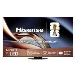 Телевизор Hisense 55U8Q, 55 Ultra HD, Mini LED, 4K, 165Hz, Smart TV, Dolby Atmos, HDR10+, Wi-Fi 6E, 55u8q