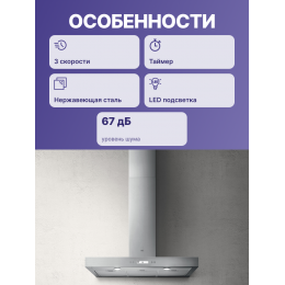 Вытяжка ELICA Spot Plus IX/A 60 PRF0097374A, настенная, 60x45 см, нержавеющая сталь
