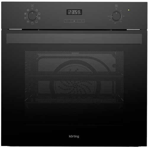 Встраиваемый духовой шкаф Korting с 9 режимами работы и каталитической очисткой - Черное стекло
