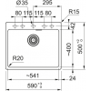 Мойка Franke 114.0744.800/ Best, Серия MARIS, Fragranite, Мойка MRG 610-54 FTL сахара