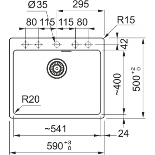 Мойка Franke 114.0744.800/ Best, Серия MARIS, Fragranite, Мойка MRG 610-54 FTL сахара