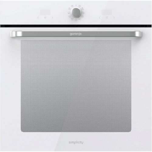 Встраиваемая электрическая духовка GORENJE - независимая, 10 режимов, белая, с паровой очисткой AquaClean и телескопическими направляющими на 2 уровнях (59.5x59.5x56.4 см)