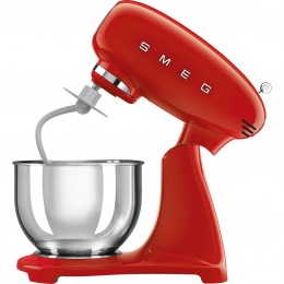 Планетарный миксер SMEG, стиль 50-х г.г., мощность 1000 Вт, объем чаши 4.8 л, 10 скоростей, цвет красный