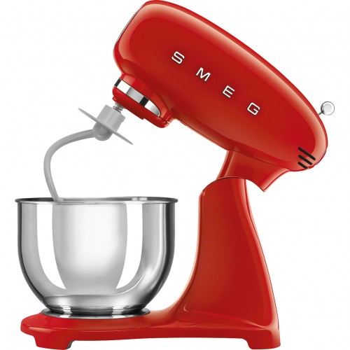 Планетарный миксер SMEG, стиль 50-х г.г., мощность 1000 Вт, объем чаши 4.8 л, 10 скоростей, цвет красный