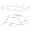 Встраиваемая вытяжка Kuppersberg 54 см - 650 м³/ч, 3 скорости, сенсорное управление, LED освещение, жироулавливающий фильтр