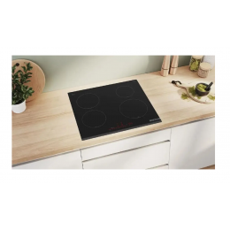 Индукционная плита Bosch PIE631HB1E, 60 см, сенсорное управление, черный, скошенный край