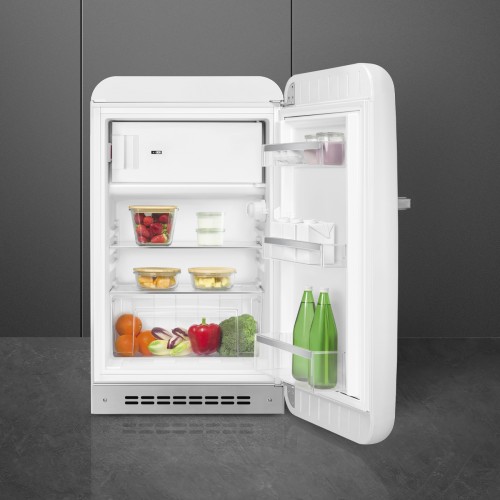Холодильник SMEG 970x545x659 мм, однокамерный с морозильной камерой, стиль 50-х, белый, объем 122 л, энергоэффективность D