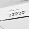 Встраиваемая вытяжка MONSHER 40 см, 750 м³/ч, 3 скорости, турбо, LED, белая/нержавеющая сталь