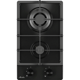 Варочная панель Monsher MSG 33 Noir, газ, 28 см, электроподжиг, газ-контроль, чугунные решетки, SABAF.